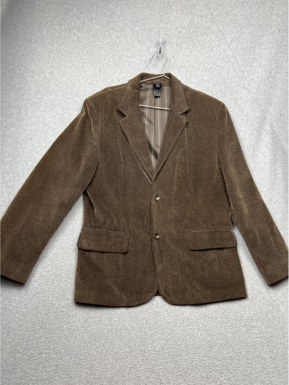Claiborne Corduroy Sport Blazer Mens 40S Simple Holiday 70s Casual Office